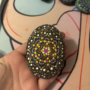 Hand-Painted Mandala Stone